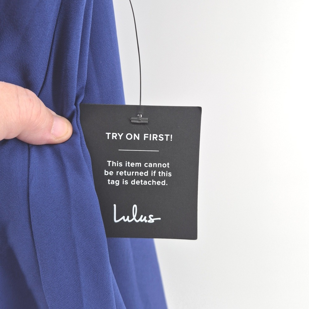 Lulus My Whole Heart Royal Blue Wrap Dress High-Low Maxi XL NWT Wedding Guest - Picture 10 of 15